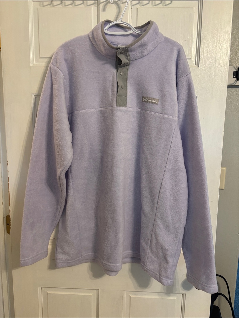 Columbia Men's Light Lavender Snap-Front Fleece Pullover